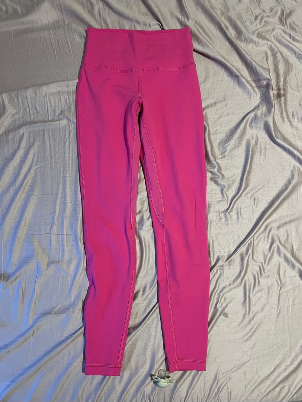 Womens High-Waist Pink Active Leggings